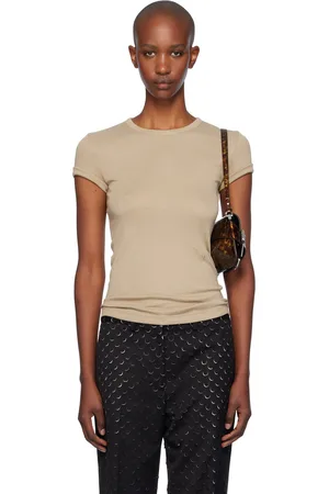 Helmut Lang Beige Shrunken T-shirt