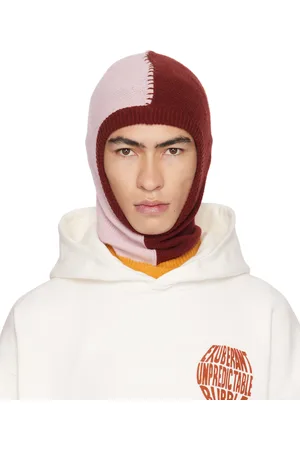 Marni Pink & Burgundy Color Block Balaclava