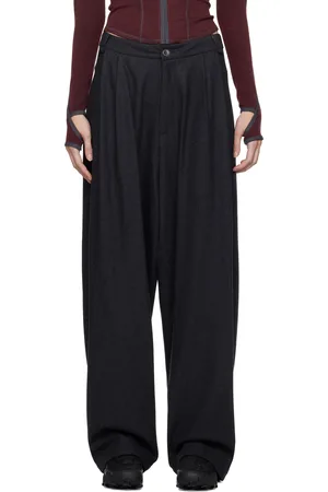 Hyein Seo Gray Wide Wool Trousers