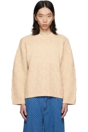 Ganni Beige Wool & Cotton Sweater