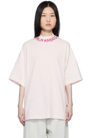 Palm Angels Pink Logo Oversize T-shirt