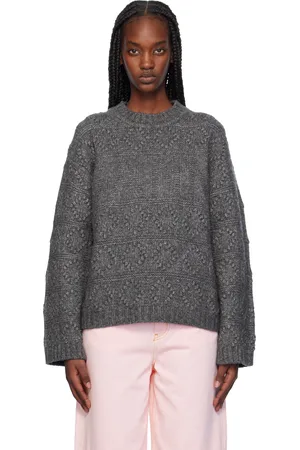 Ganni Gray Bubble Sweater
