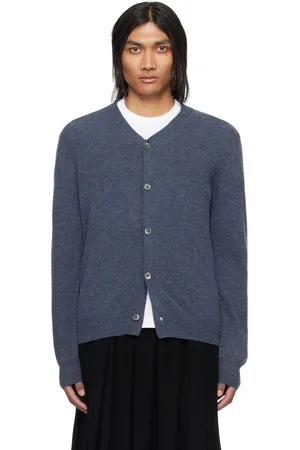 Comme des Garçons Navy Heart Patch Cardigan