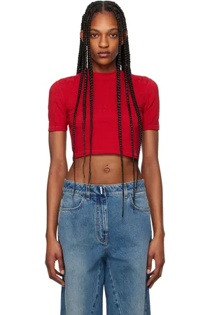 Balmain Red Jacquard T-Shirt
