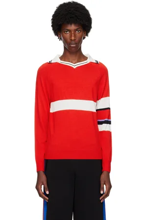 WALES BONNER Red Calm Long Sleeve Polo