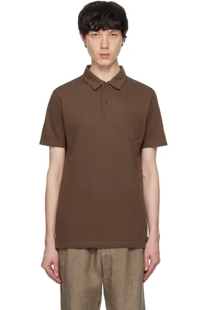 Sunspel Brown Riviera Polo
