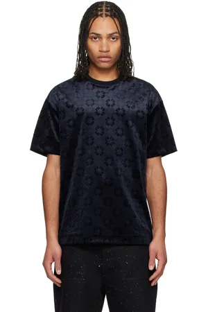Givenchy Navy Monogram 72 Velvet T-shirt