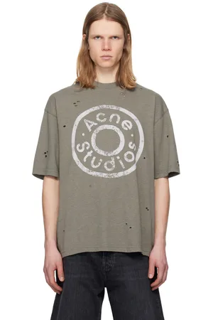 Acne Studios Khaki Relaxed Fit Logo T-shirt