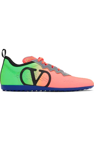 VALENTINO GARAVANI Green & Orange Chromathon Sneakers