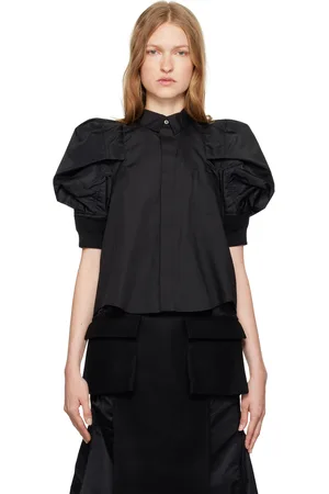 SACAI Black Puff Sleeve Shirt