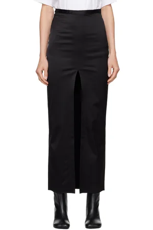 Maison Margiela Black Slit Maxi Skirt