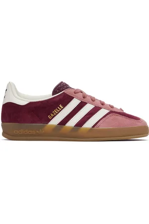 adidas Burgundy & Pink Gazelle Indoor Sneakers