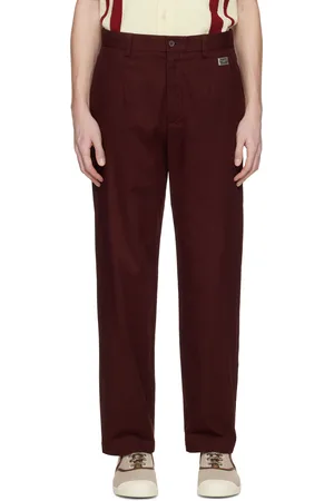 Dolce & Gabbana Burgundy Gabardine Trousers