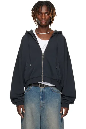 LU’U DAN Black Washed Zip Hoodie