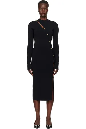 VERSACE Black Jersey Midi Dress
