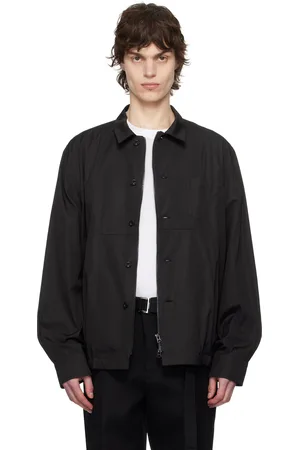 SACAI Black Cotton Poplin Jacket