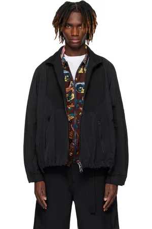 SACAI Black Matelasse Twill Mix Jacket