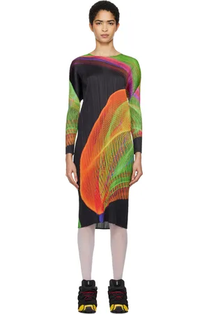 PLEATS PLEASE ISSEY MIYAKE Multicolor Spectrum Midi Dress