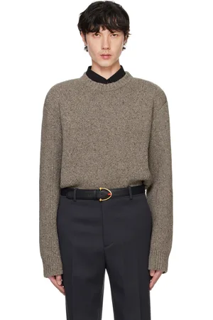 Bottega Veneta Taupe Wool Tailored Sweater