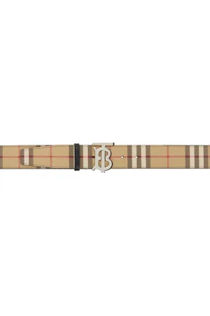 Burberry Beige Check Belt