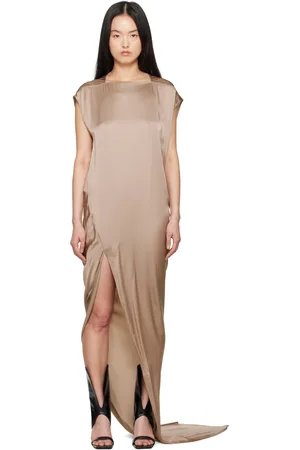 Rick Owens Taupe Hollywood Edfu T Maxi Dress