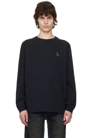 Maison Kitsuné Black Bold Fox Head Comfort Long Sleeve T-shirt