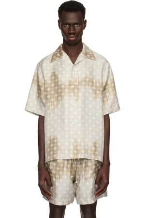 AMIRI Brown MA Quad Bleached Camp Shirt