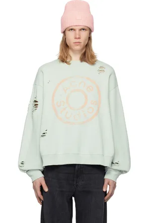 Acne Studios Blue Printed Logo Sweatshirt