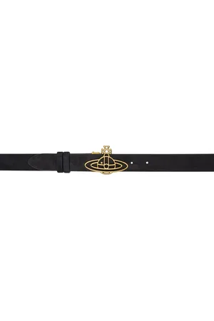 Vivienne Westwood Black Thin Line Orb Belt