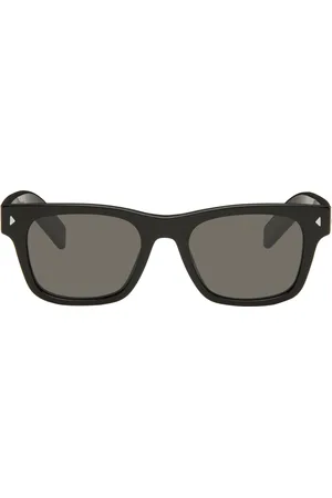 Prada Black Iconic Metal Plaque Sunglasses