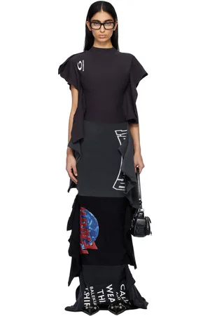 Balenciaga Black Twisted Maxi Dress