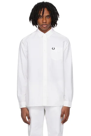 Fred Perry White Embroidered Shirt