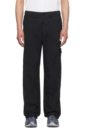 Stone Island Black Nylon Smerigliato Ghost Trousers