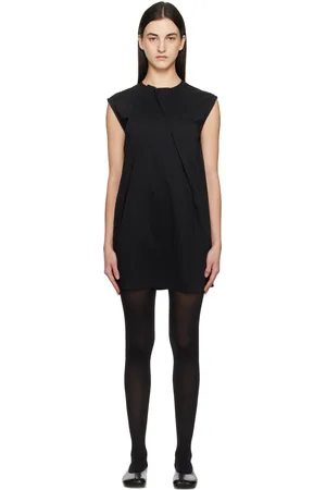 Maison Margiela Black Shirting Darting Minidress