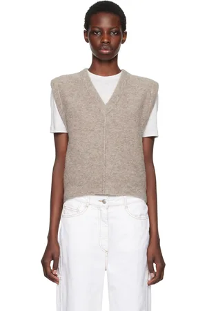 Lauren Manoogian Brown V-Neck Vest