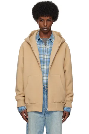 Auralee Double Cloth Heavy Pile Zip Hoodie