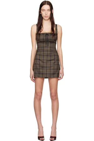 Miaou Brown Laced Ginger Minidress