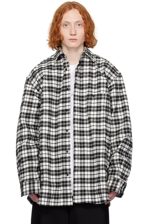 Vetements Black & White Metalized Wrinkled Pyjama Shirt