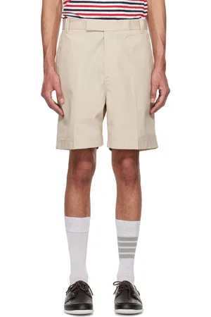Thom Browne Beige Typewriter Cloth Utility Chino Shorts