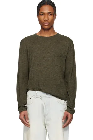 Acne Studios Khaki Crew Neck Cashmere Sweater