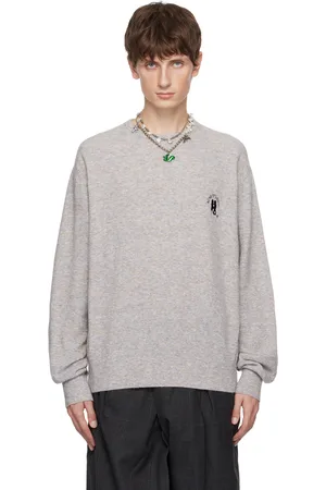 Acne Studios Gray Embroidered Sweater