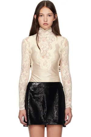 Paco rabanne Beige Lace & Jersey Blouse