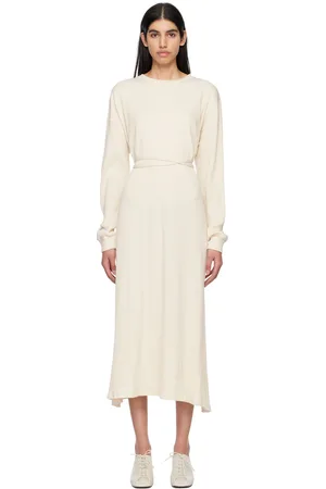 Baserange Off-White Shaw Kaftan Midi Dress