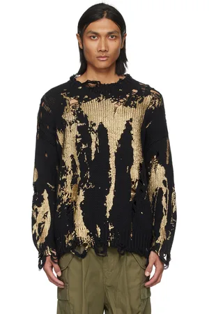 R13 Black Printed Sweater