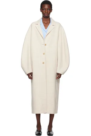 LE 17 SEPTEMBRE Off-White Open Spread Collar Coat
