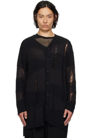 YOHJI YAMAMOTO Black 5G Randome Damage Processed Cardigan