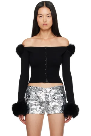 DANIELLE GUIZIO Faux Fur Cardigan