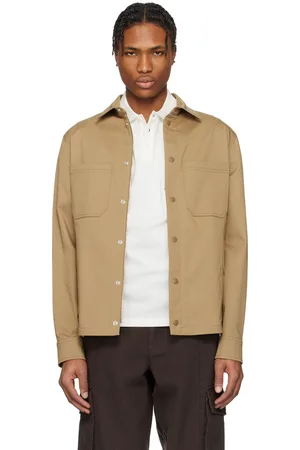 Moncler Beige Cotton Gabardine Overshirt