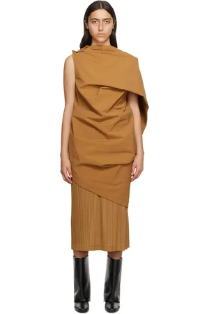 Issey Miyake Brown Canopy Minidress