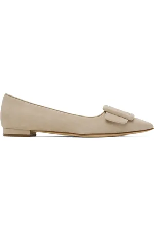 Manolo Blahnik Beige Maysale Ballerina Flats